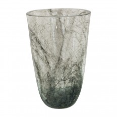 Smoky grey Murano glass vase